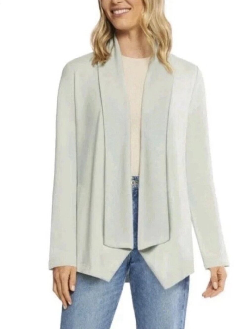 Max & Mia Drape Front Cardigan Womens Size Large - Light Olive